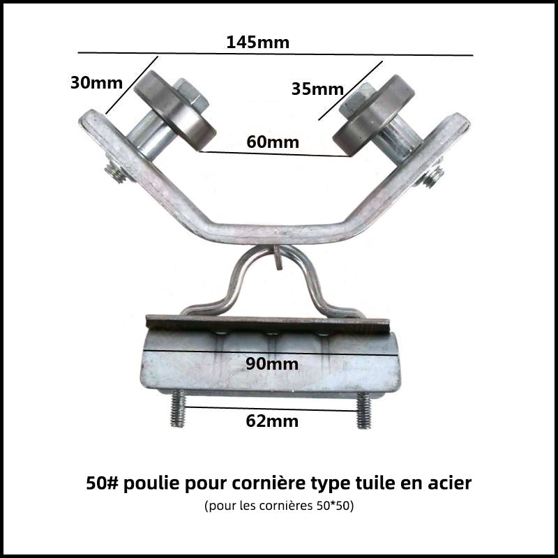 Poulie en Fer à Angle