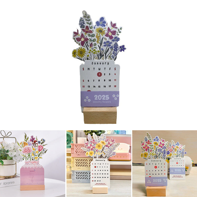 Calendrier de Bureau Bloomy Flowers 2025