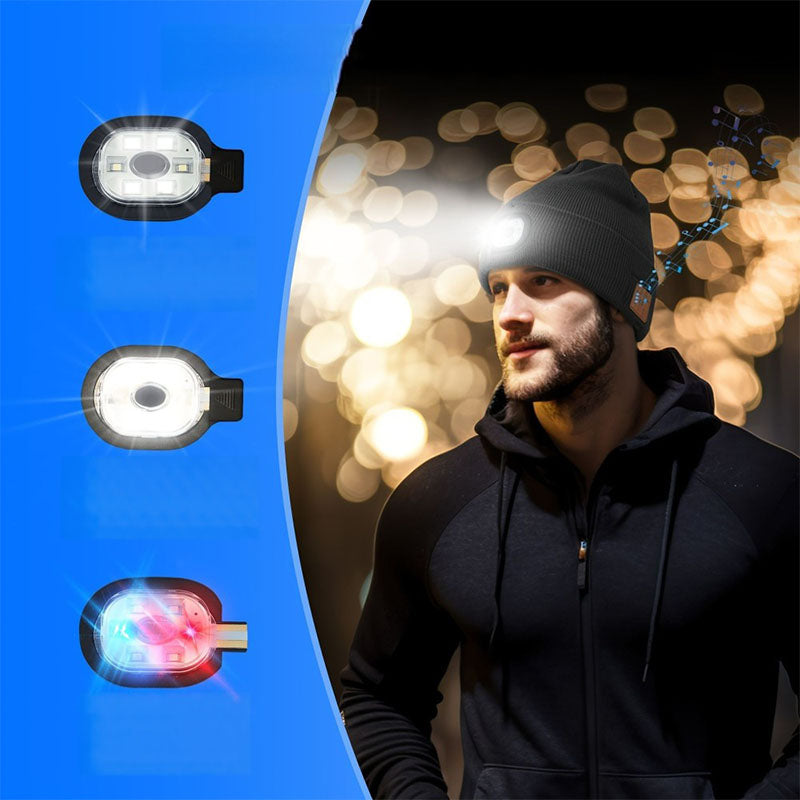 Bonnet Bluetooth avec lumière LED et haut-parleurs amovibles