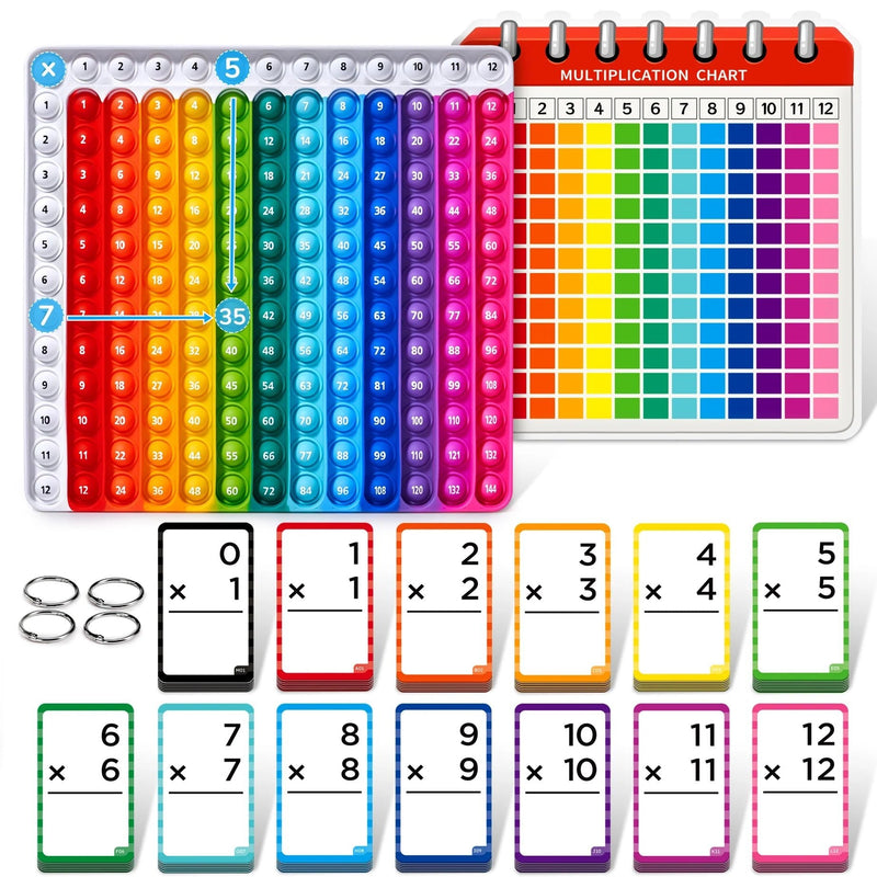 Cartes flash de mathématiques et tableau de fidget pop