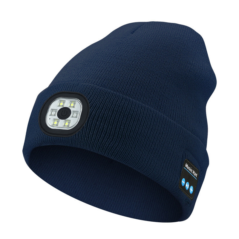 Bonnet Bluetooth avec lumière LED et haut-parleurs amovibles