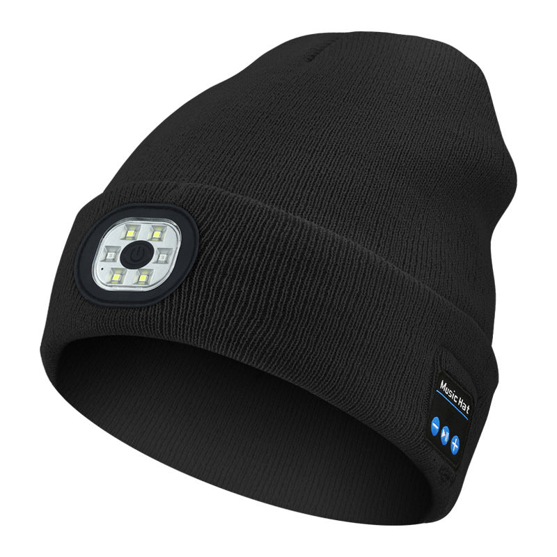 Bonnet Bluetooth avec lumière LED et haut-parleurs amovibles