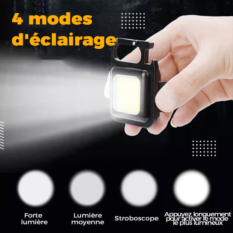 Lampe d'urgence porte-clés multifonctionnelle