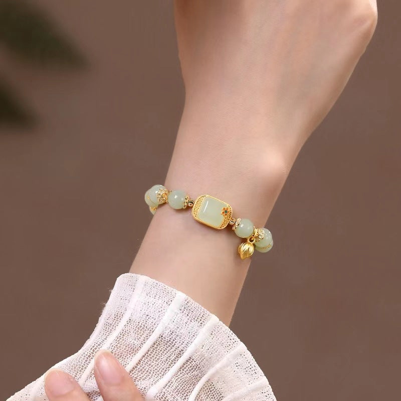 Bracelet de perles de jade Hotan