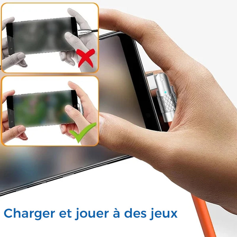 Câble de Charge Rapide Rotatif à 180°