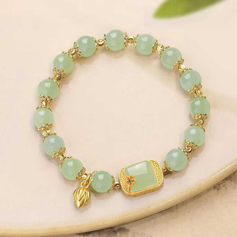 Bracelet de perles de jade Hotan