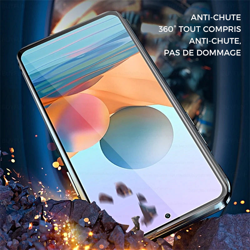 📱Étui de téléphone double face en verre trempé magnétique Samsung