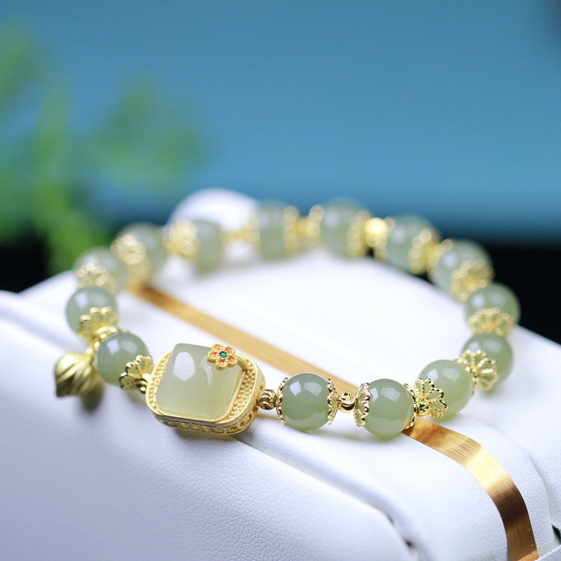 Bracelet de perles de jade Hotan