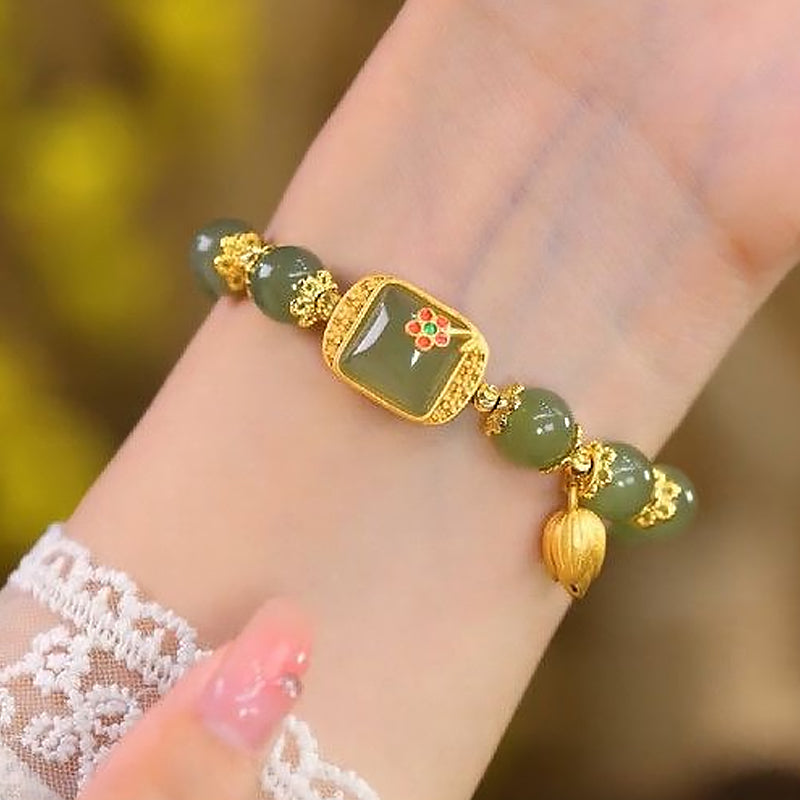 Bracelet de perles de jade Hotan