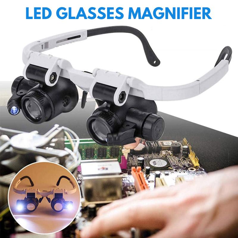 Loupe de lunettes LED 8x 15x 23x