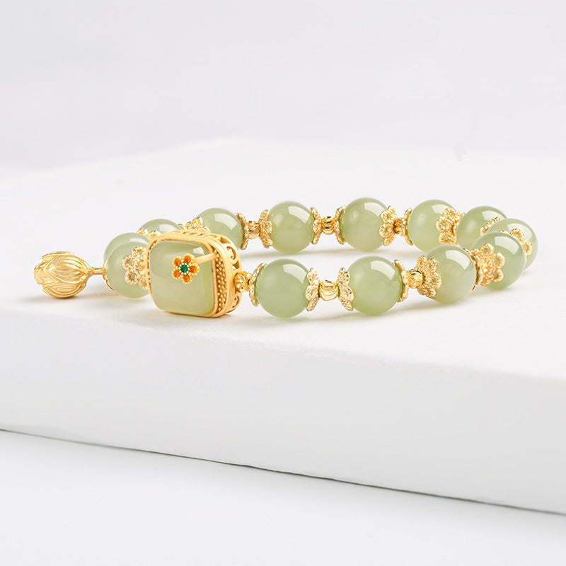 Bracelet de perles de jade Hotan