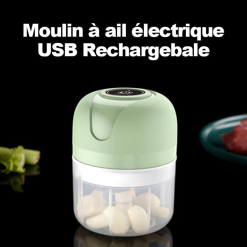 Moulin à ail électrique USB Rechargebale