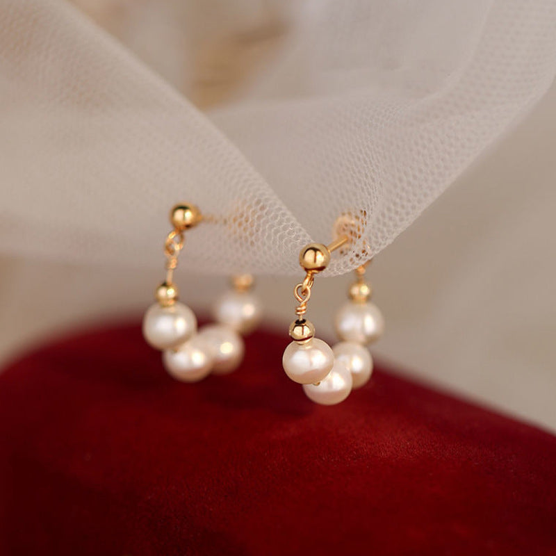 Boucles d'oreilles élégantes en perles