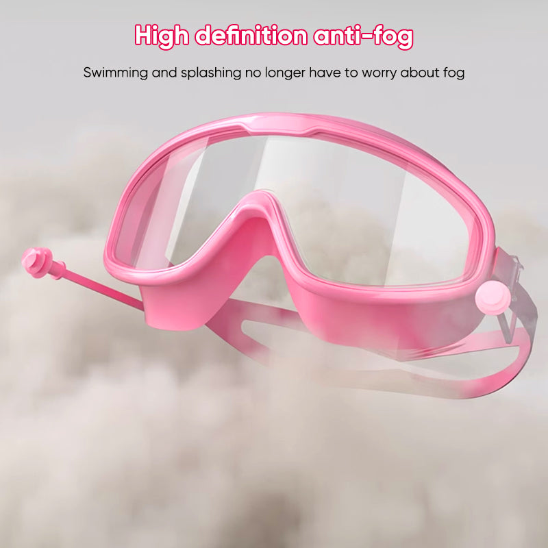 Lunettes de natation étanches et anti-buée à grand cadre HD