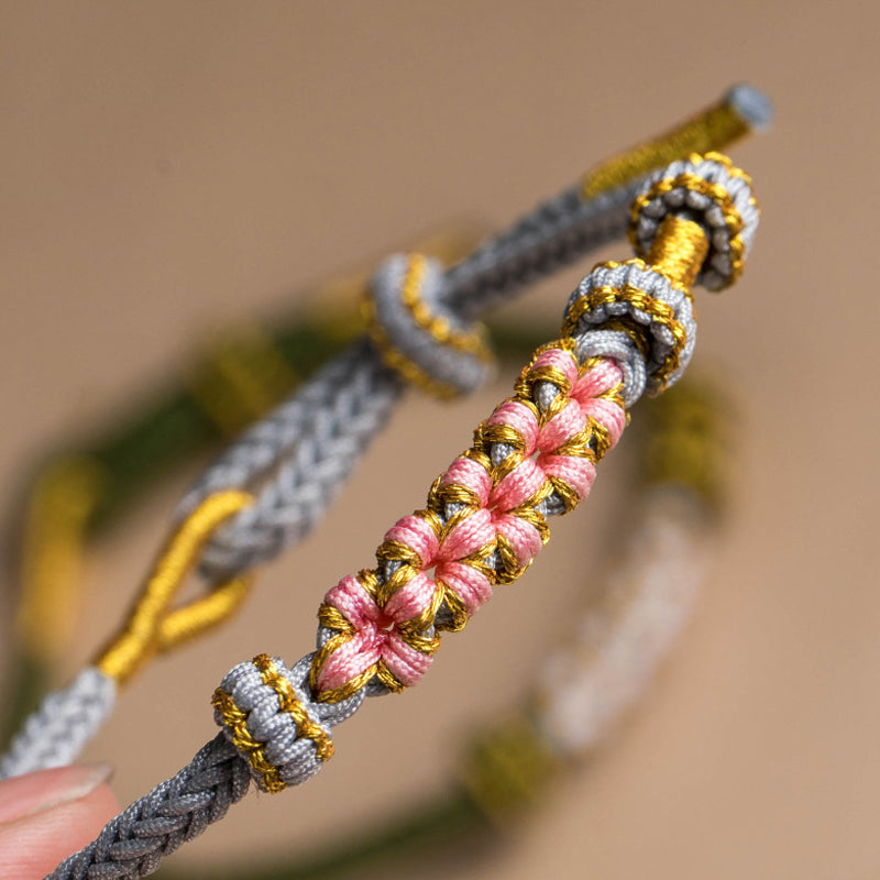 Bracelet Noeud Fleur de Pêcher