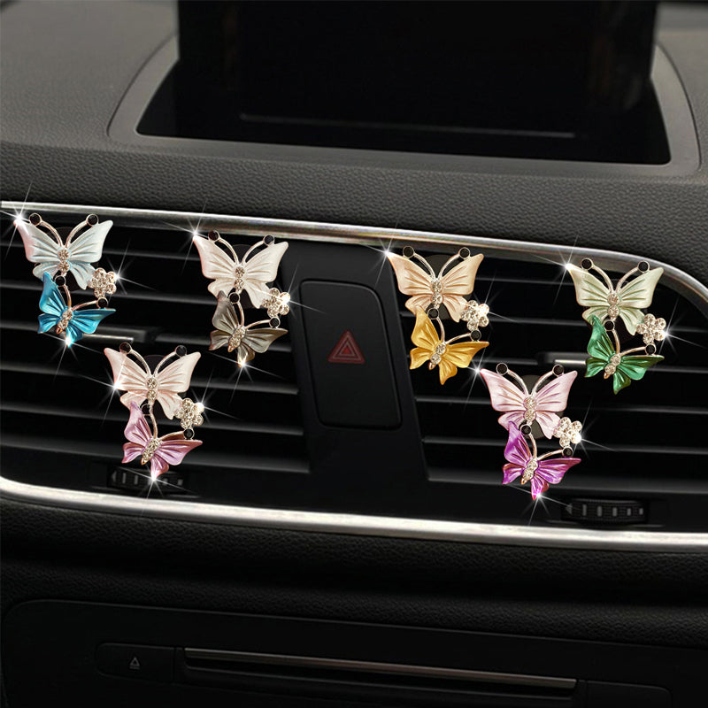 Accessoires de voiture papillon Bling, désodorisant de voiture mignon