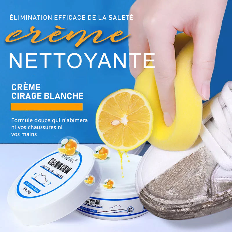 Crème nettoyante pour chaussures blanches