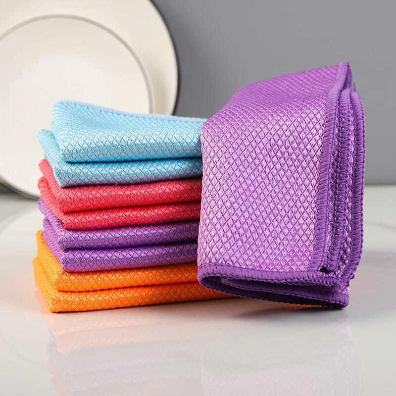 Sousoleil Tissu de Nettoyage en Microfibre pour le Polissage des Ecailles de Poisson 5 Pcs