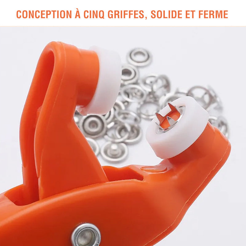 Ensemble d'outils d'installation de boucle à cinq griffes