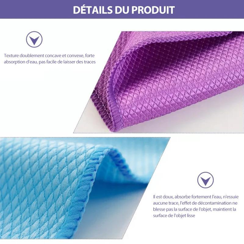 Sousoleil Tissu de Nettoyage en Microfibre pour le Polissage des Ecailles de Poisson 5 Pcs