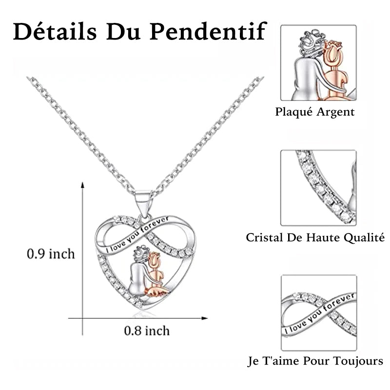 Collier en forme de cœur-Love You Forever