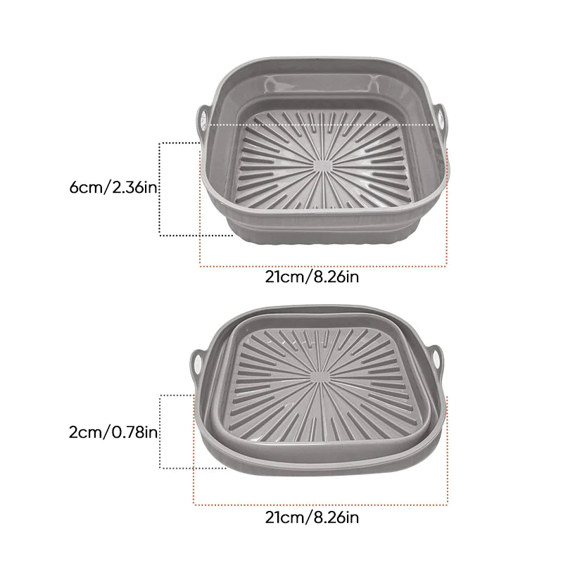 Poêle à gril en silicone pour friteuse à air