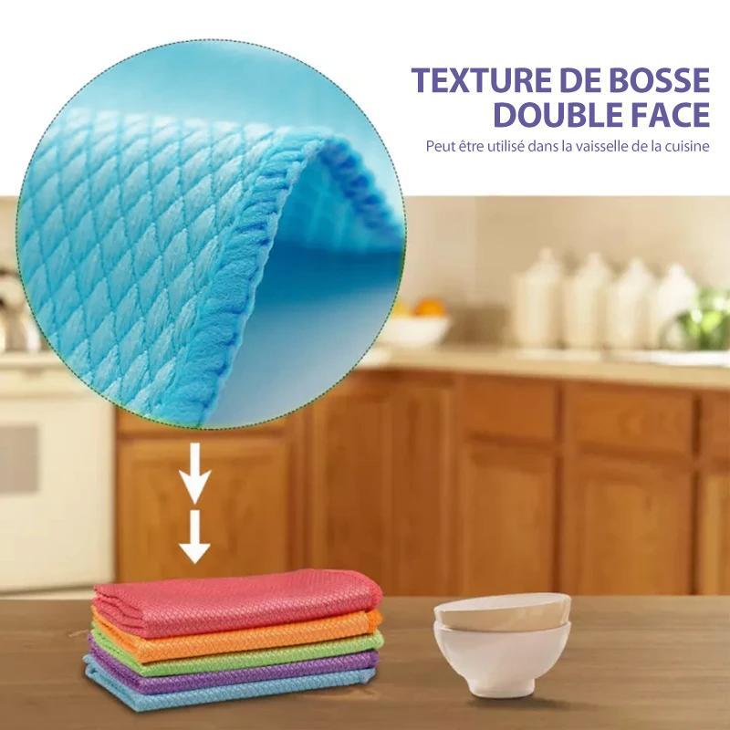 Sousoleil Tissu de Nettoyage en Microfibre pour le Polissage des Ecailles de Poisson 5 Pcs