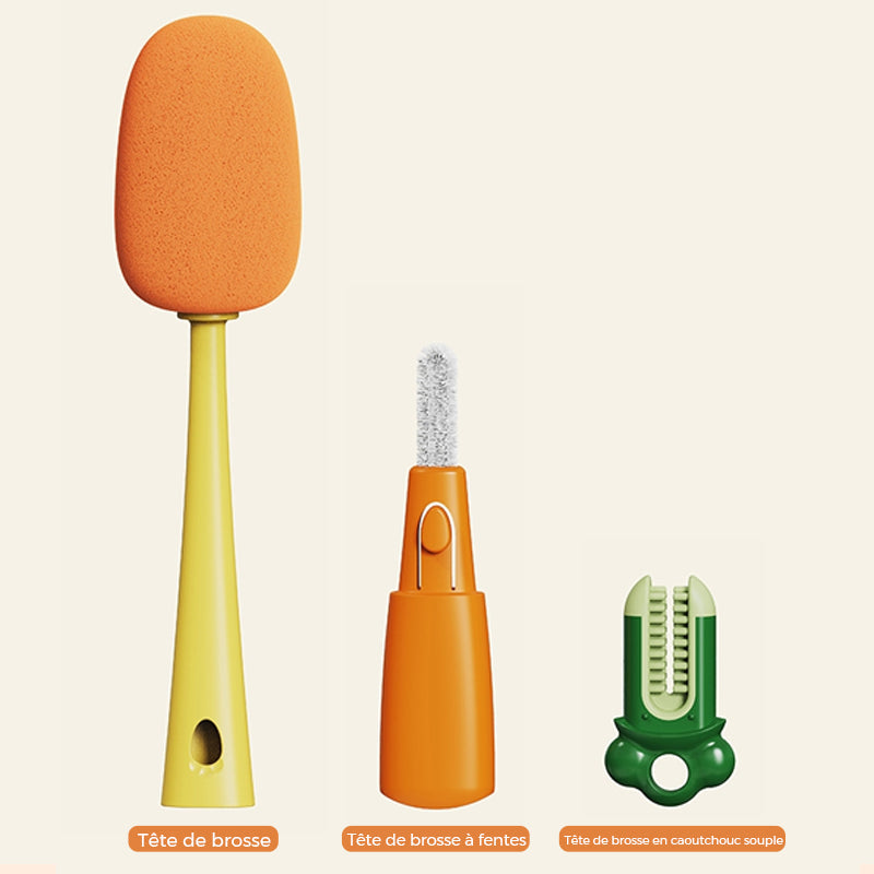 Brosse de nettoyage multifonctionnelle pour carottes