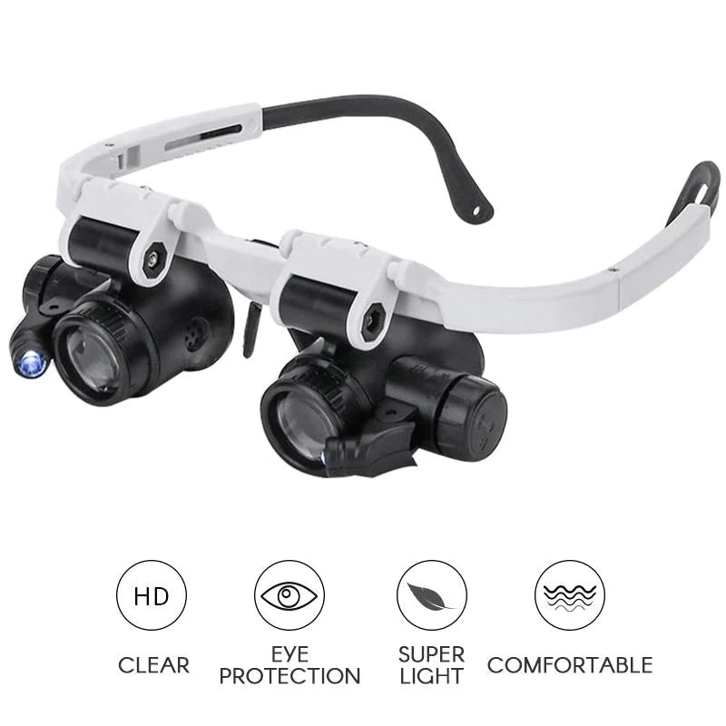 Loupe de lunettes LED 8x 15x 23x