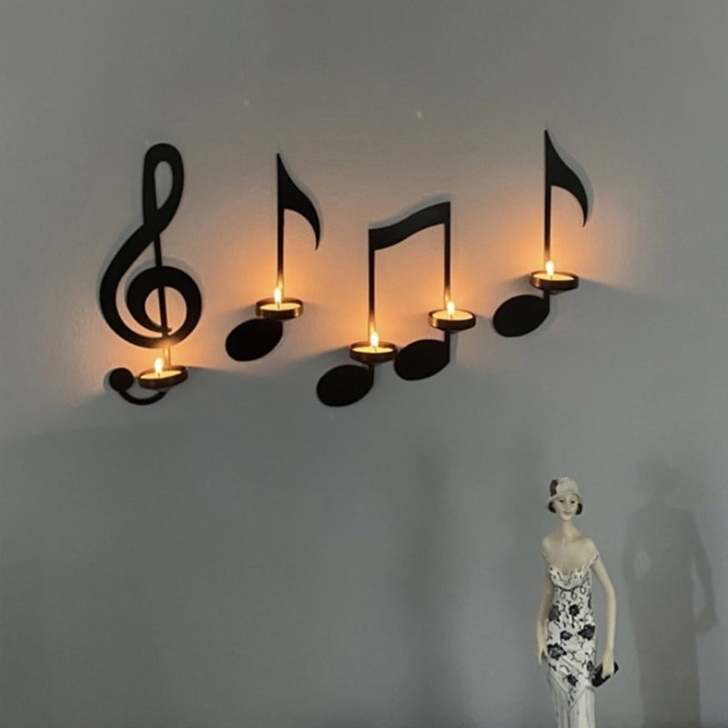 Applique Murale Note de Musique Noire