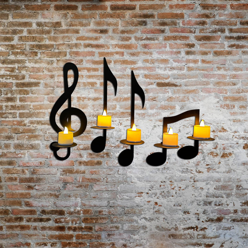 Applique Murale Note de Musique Noire