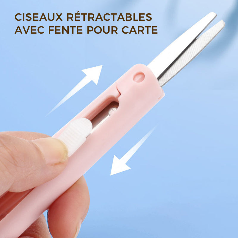 Mini ciseaux à stylo pliant couteau à graver pour enfants