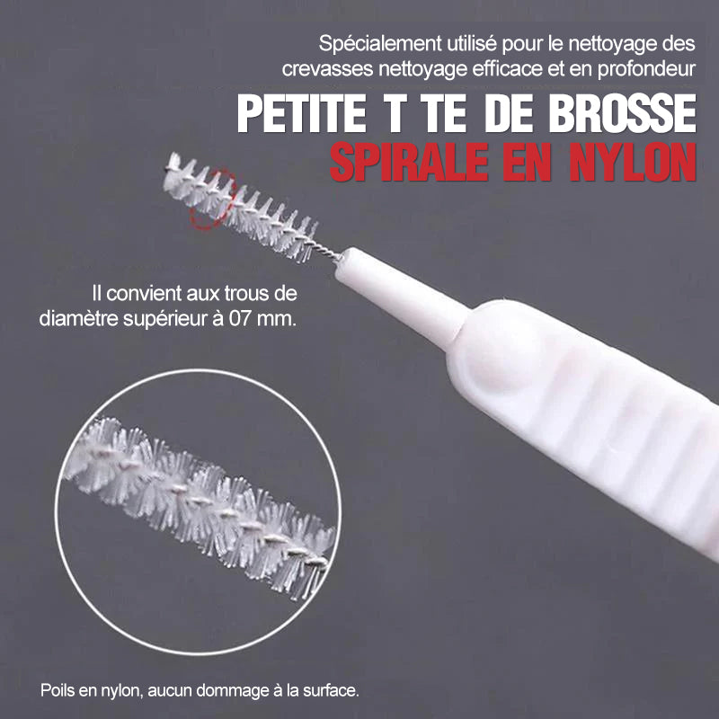 Brosse de nettoyage pour trou de douche (10pièces)