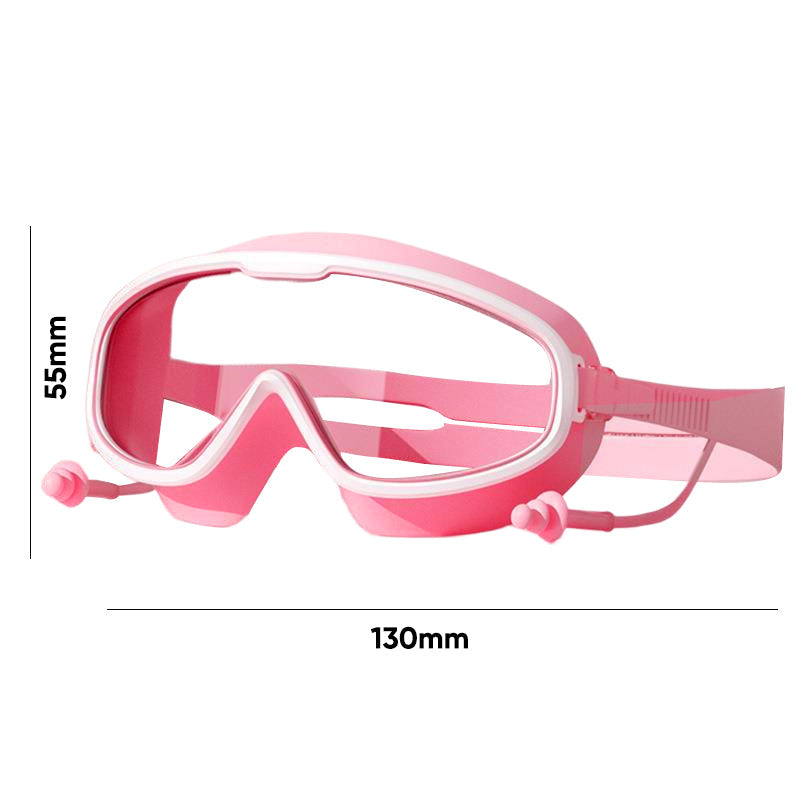 Lunettes de natation étanches et anti-buée à grand cadre HD