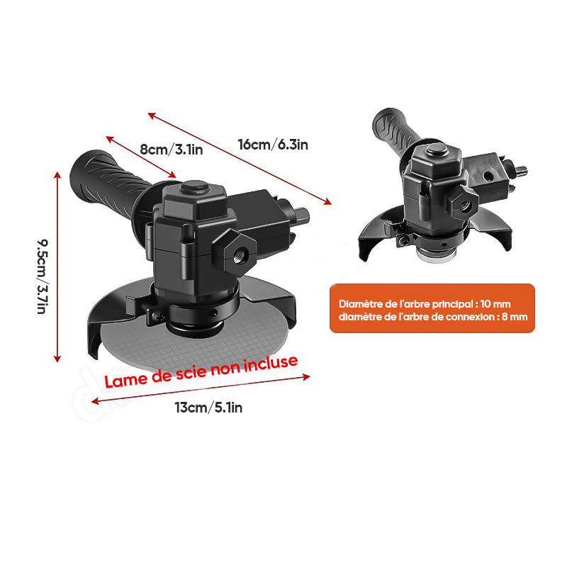 Tête de convertisseur de meuleuse d'angle