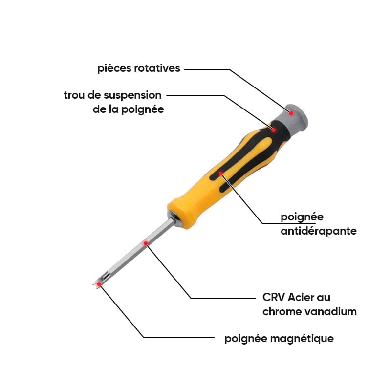 Ensemble de Tournevis Multifonctionnels