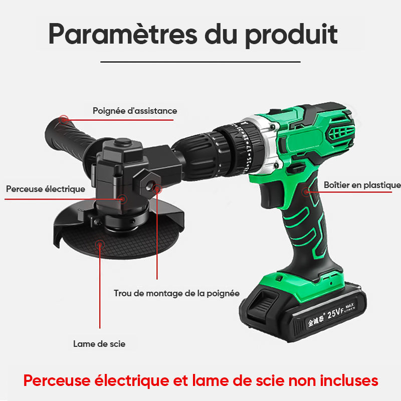 Tête de convertisseur de meuleuse d'angle