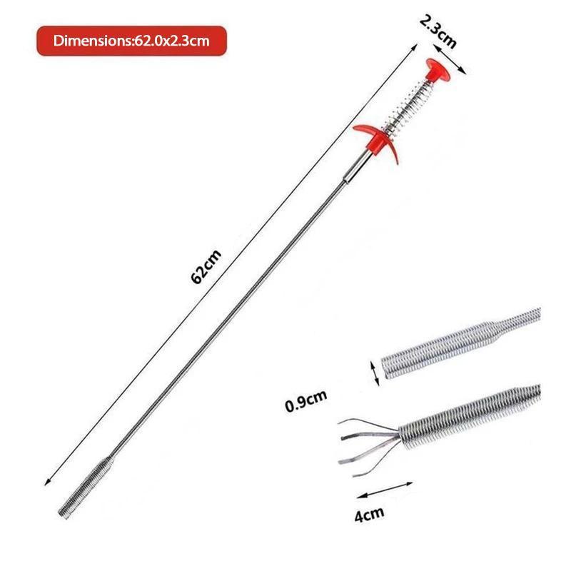 Outil de Ramassage Flexible à Griffe Préhensile Crochet de Nettoyage pour Égout