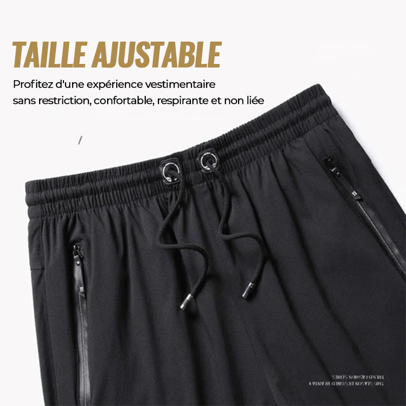 Short extensible en soie glacée grande taille pour hommes