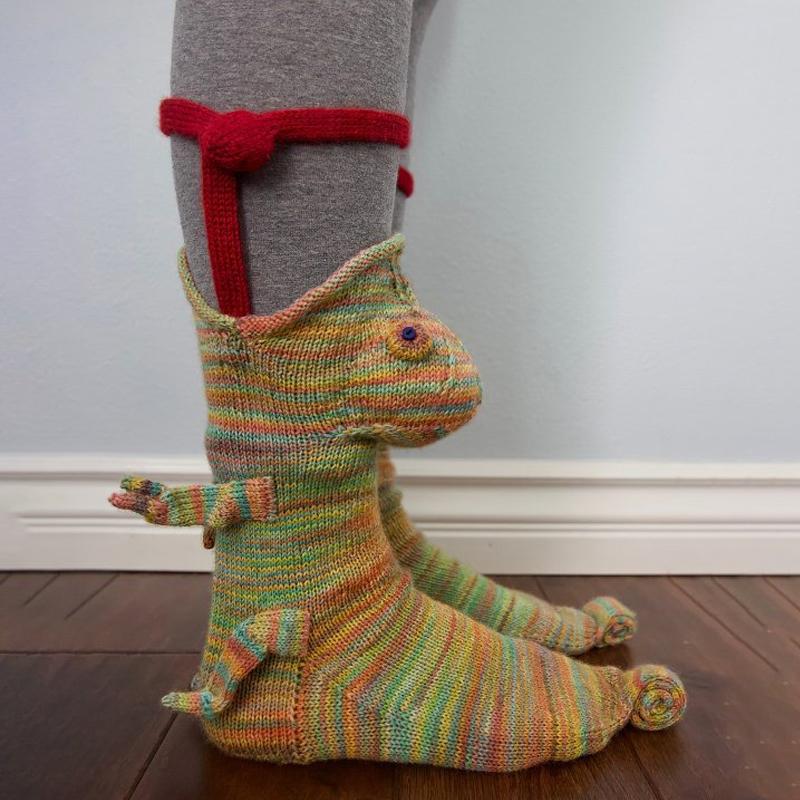 Chaussettes En Forme De l'Animal Mignon Tricotées En Laine