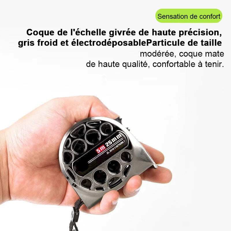 Règle métrique rétractable en acier inoxydable