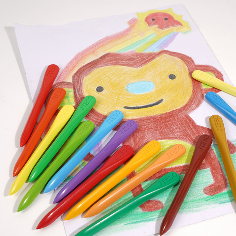 Ensemble de Crayons en Cire Organique pour Enfants (12/18/24/36 couleurs)