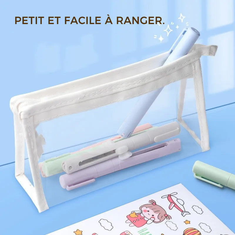 Mini ciseaux à stylo pliant couteau à graver pour enfants