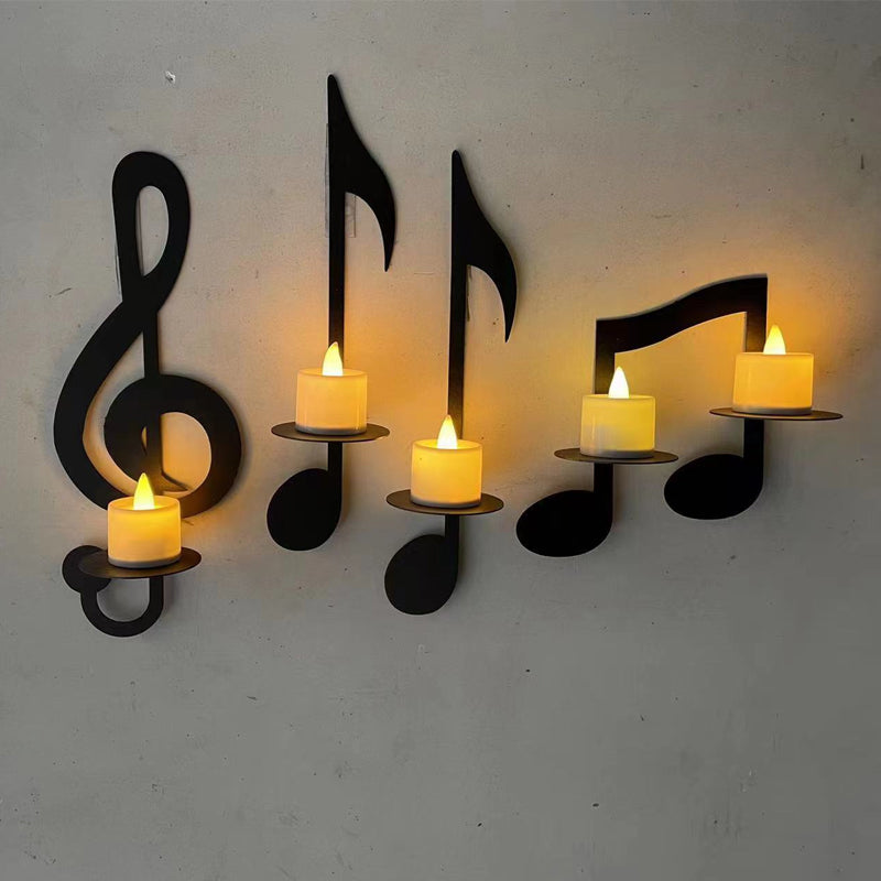 Applique Murale Note de Musique Noire