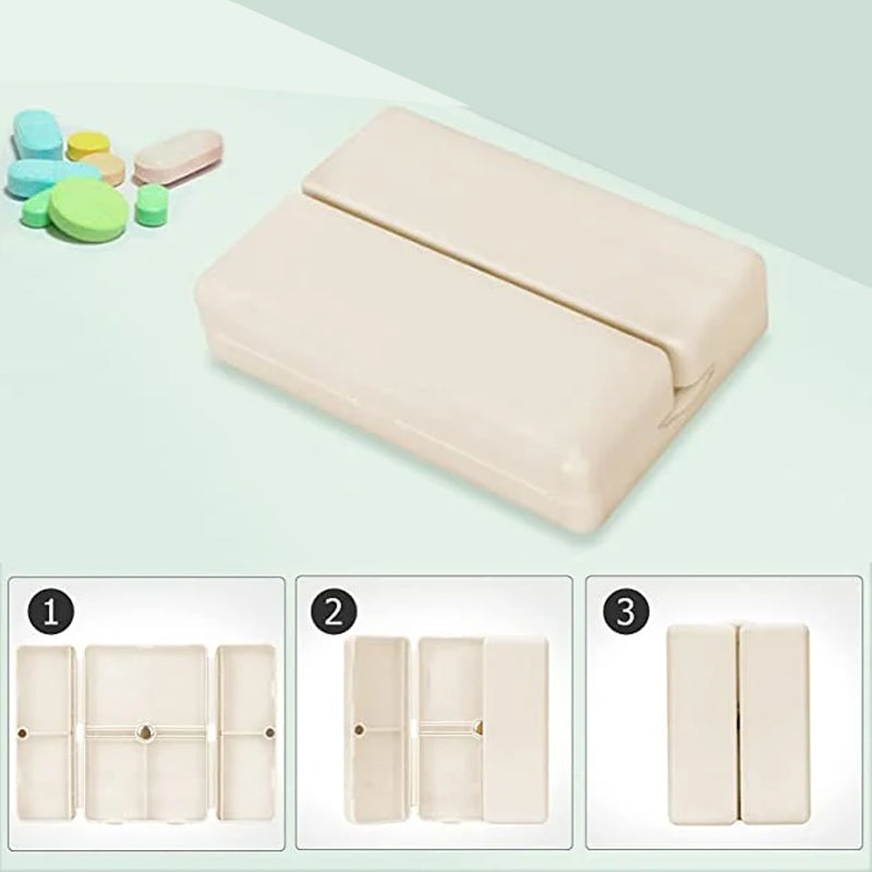 Pilulier Magnétique Portable Avec 7 Compartiments