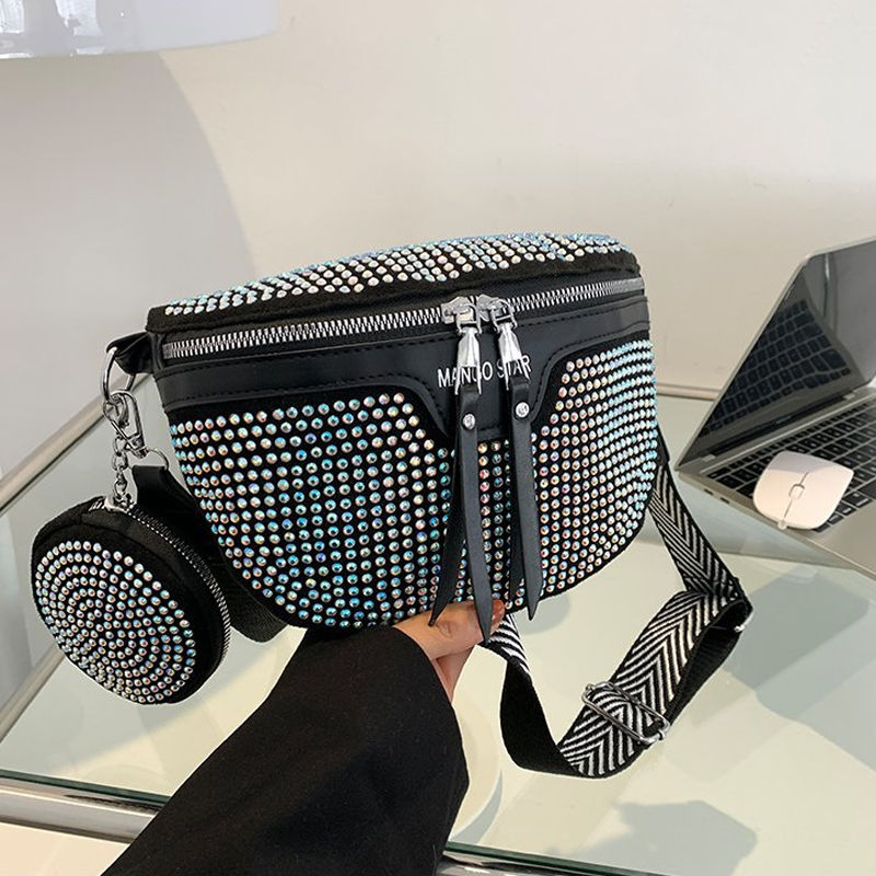 Sac bandoulière strass