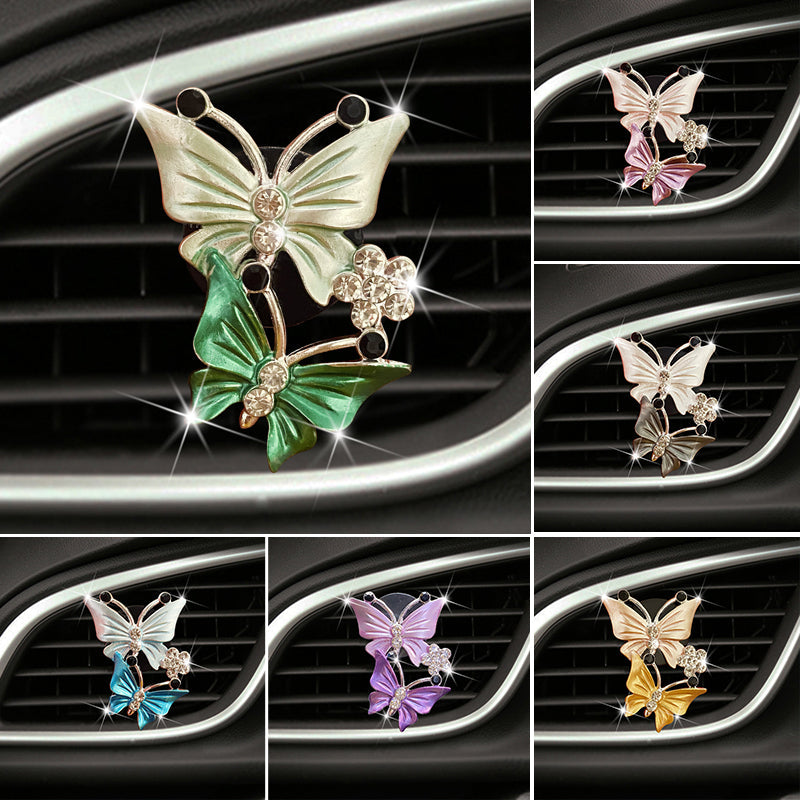 Accessoires de voiture papillon Bling, désodorisant de voiture mignon