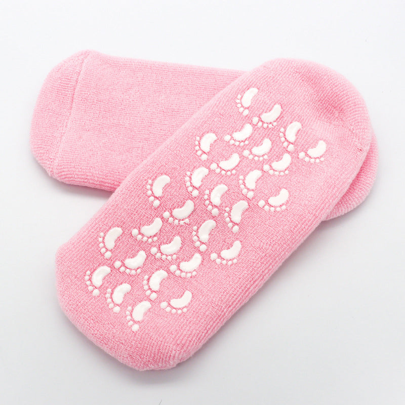 Chaussettes hydratantes avec doublure en gel pour le soin des pieds