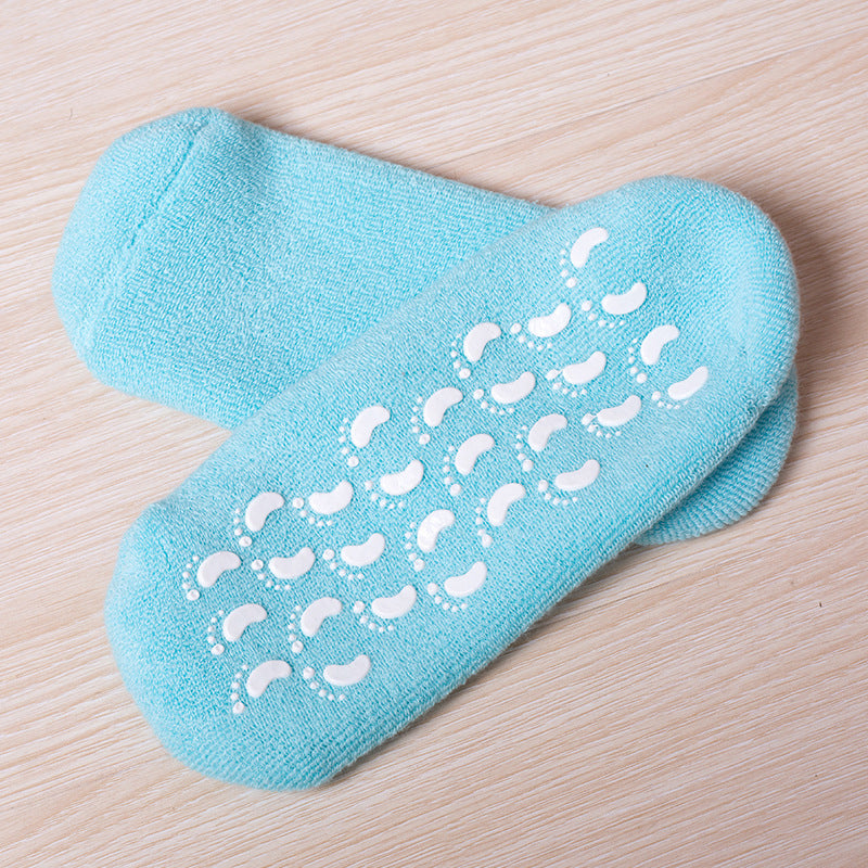 Chaussettes hydratantes avec doublure en gel pour le soin des pieds