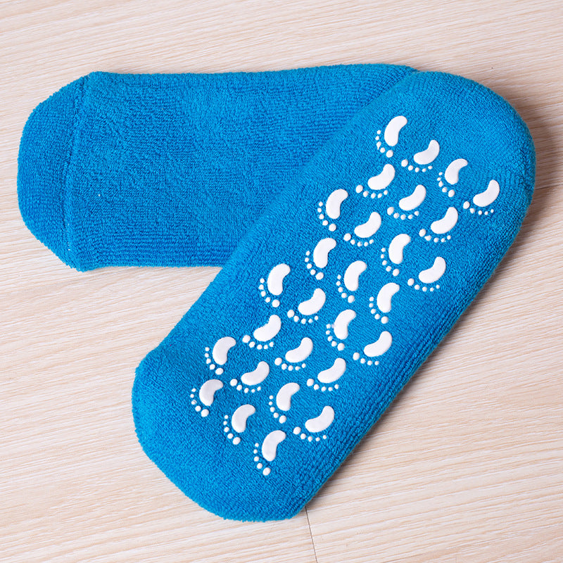 Chaussettes hydratantes avec doublure en gel pour le soin des pieds